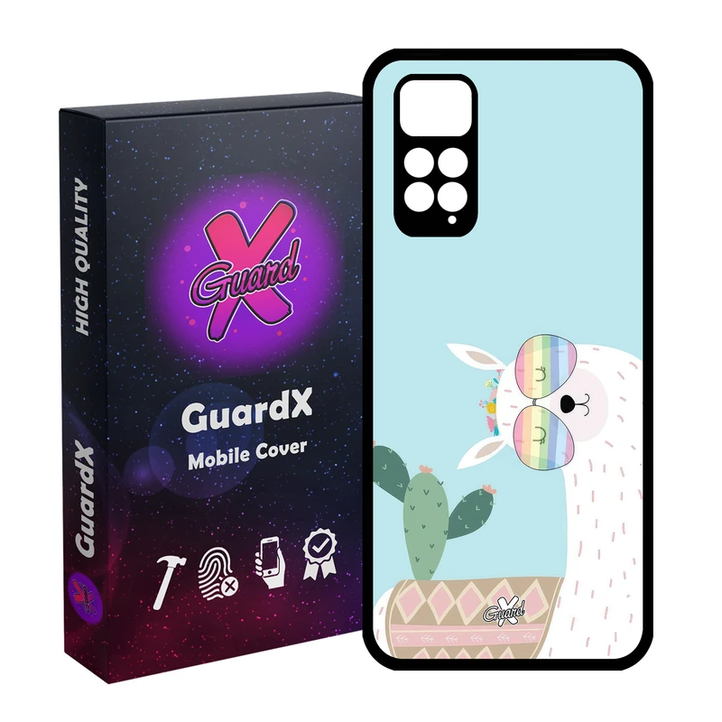 کاور گارد ایکس طرح لاما مدل Glass10644مناسب برای گوشی موبایل شیائومی Redmi Note 11S/ Note 11 4G