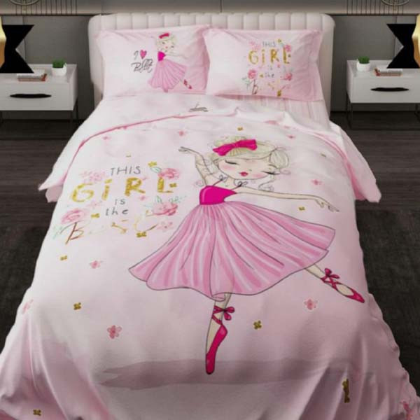 سرویس خواب مدل بالرین کد 1017  یکنفره 4 تکه