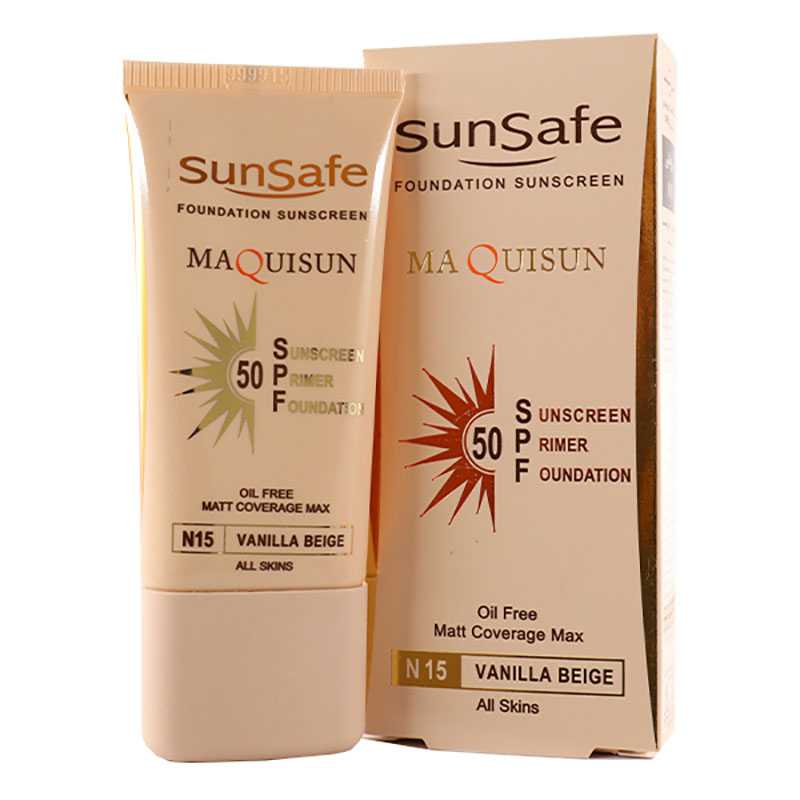کرم ضد آفتاب رنگی سان سیف SPF 50 مدل N15 مناسب انواع پوست حجم 40 میلی لیتر بسته دو عددی