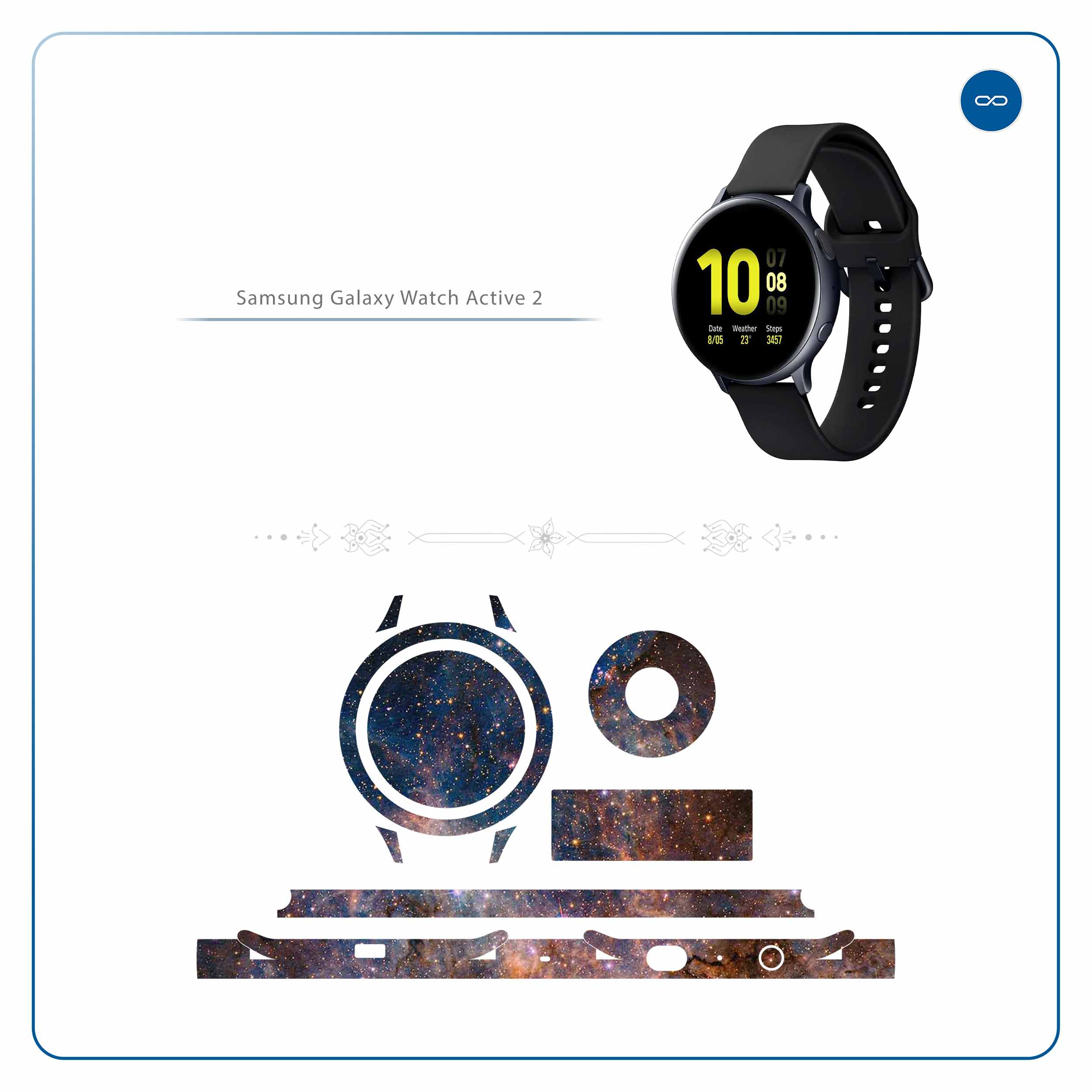 برچسب ماهوت طرح Universe-by-NASA-6 مناسب برای ساعت هوشمند سامسونگ Galaxy Watch Active 2 44mm