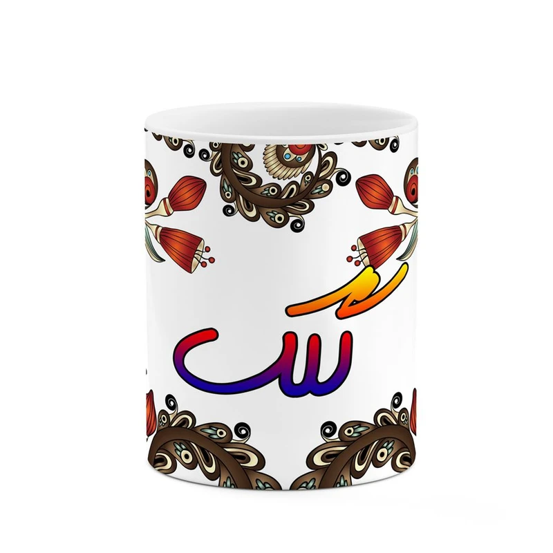 ماگ کاکتی مدل اسم گلک طرح سنتی گل و بته کد mgh46808