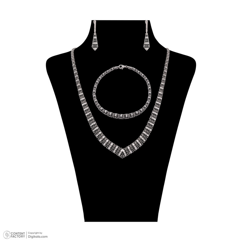 نیم ست طلا 18 عیار زنانه طلای مستجابی مدل 70121