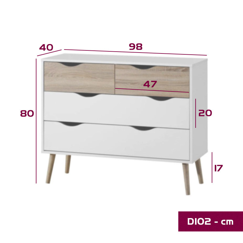 دراور هیراد مدل D102-MDF