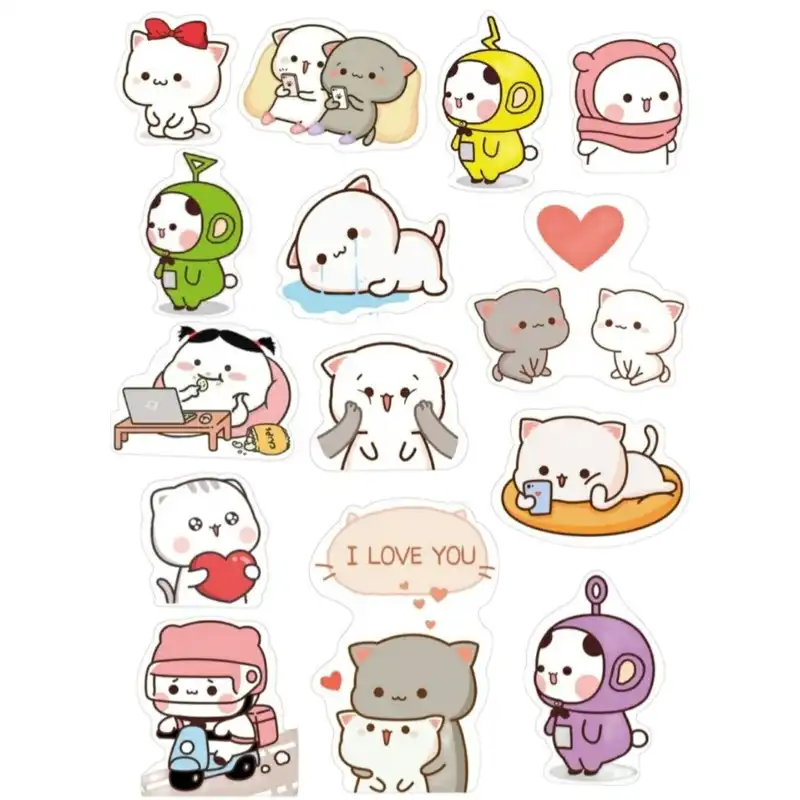 استیکر لپ تاپ طرح خرگوش کد 11 مجموعه 14 عددی