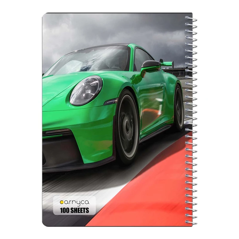 دفتر شطرنجی 100 برگ سیمی کارنیکا طرح پورشه Porsche کد 83768