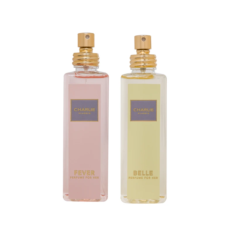 ادو پرفیوم زنانه چارلی مدل fever  و belle  با رایحه گرم حجم 100 میلی لیتر بسته 2 عددی