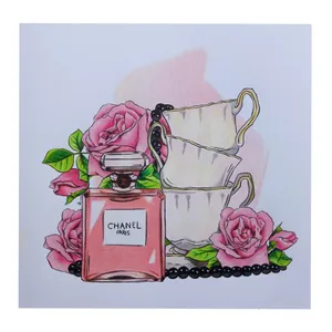 تابلو نقاشی مداد رنگی طرح فنجان