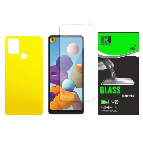 محافظ صفحه نمایش  روبیکس مدل SA-A21s مناسب برای گوشی موبایل سامسونگ Galaxy A21s به همراه محافظ پشت گوشی