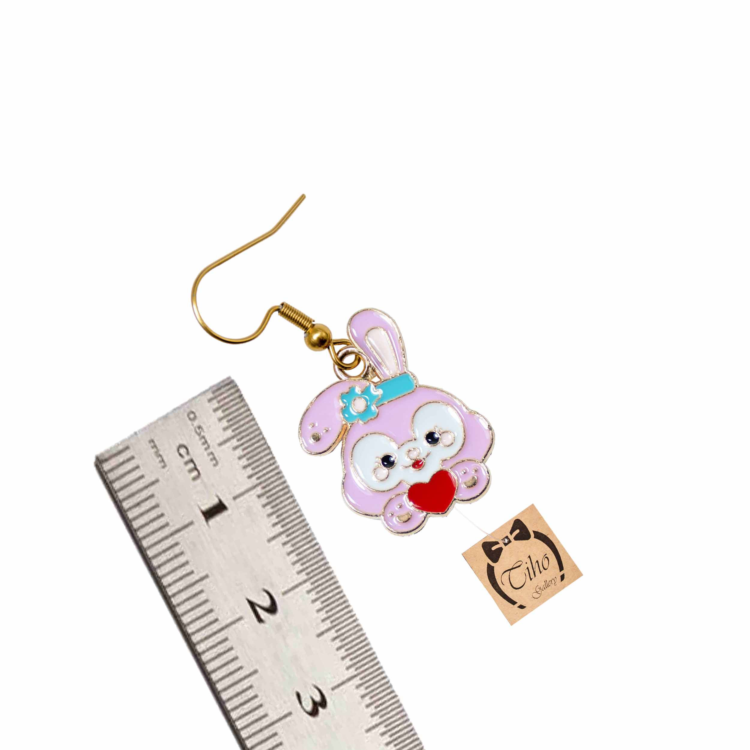 گوشواره دخترانه مدل خرگوش قلب دار گوشواره دخترانه مدل خرگوش قلب دار