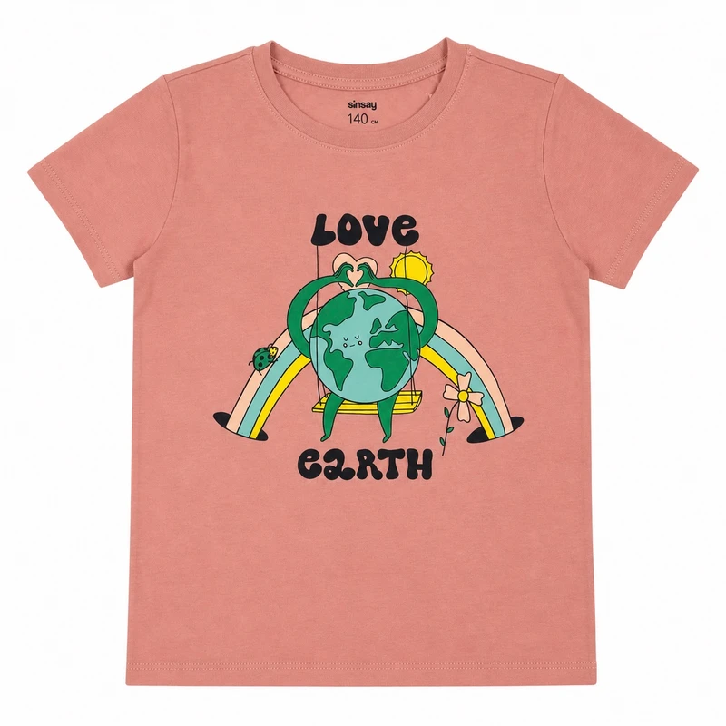 تی‌شرت آستین کوتاه بچگانه سین سی مدل love earth
