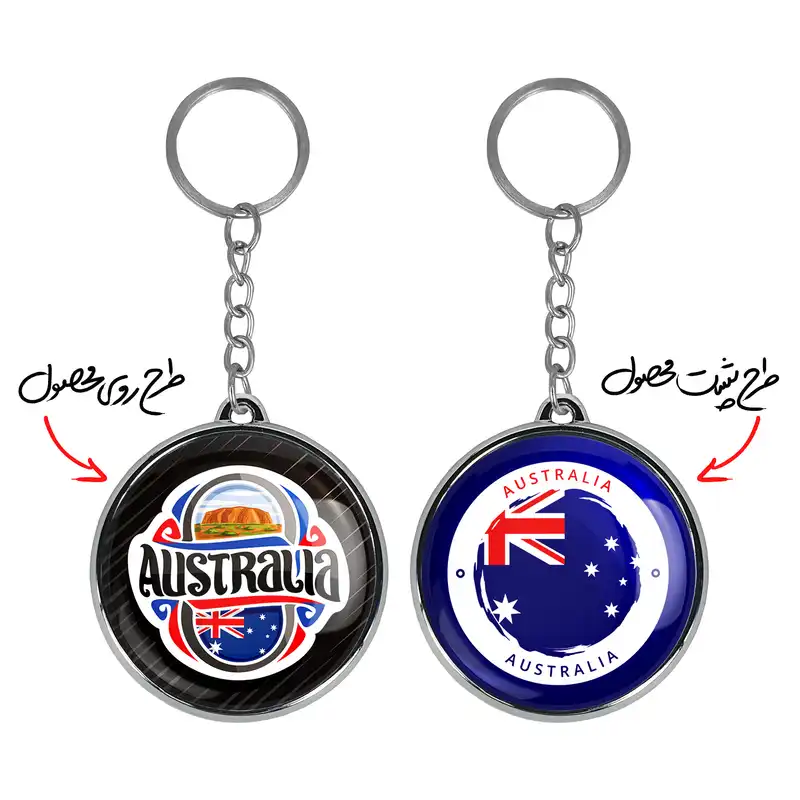 جاکلیدی خندالو طرح پرچم استرالیا مدل دوطرفه کد 2062220625