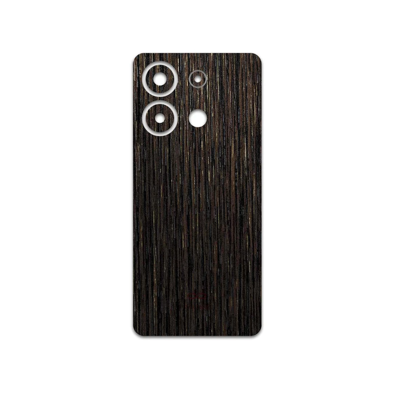 برچسب پوششی ماهوت مدل Dark-Gold-Stripes-Wood مناسب برای گوشی موبایل شیائومی Redmi Note 13 4G