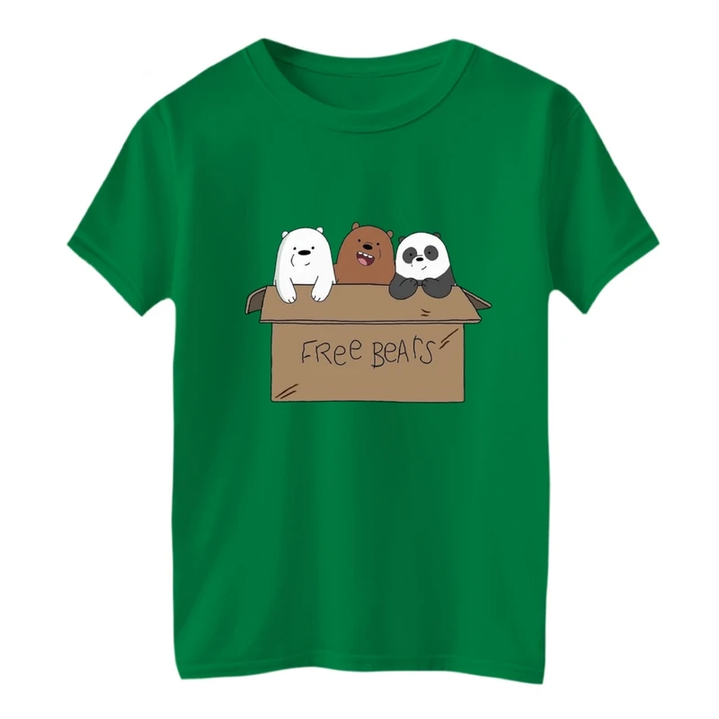 تی شرت آستین کوتاه بچگانه مدل سه خرس و جعبه