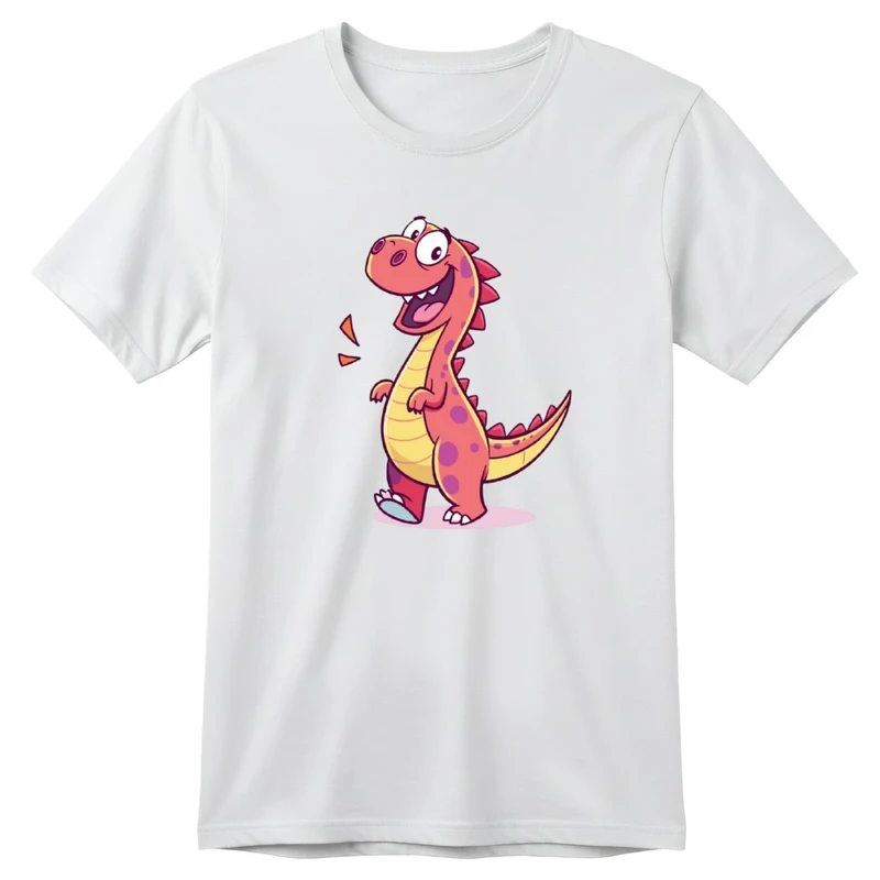 تی‌شرت آستین کوتاه بچگانه مدل دایناسور خوشحال کد v1 