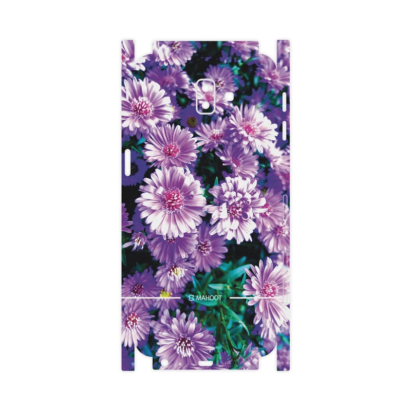 برچسب پوششی ماهوت مدل Purple-Flower-FullSkin مناسب برای گوشی موبایل سامسونگ Galaxy J6 Plus