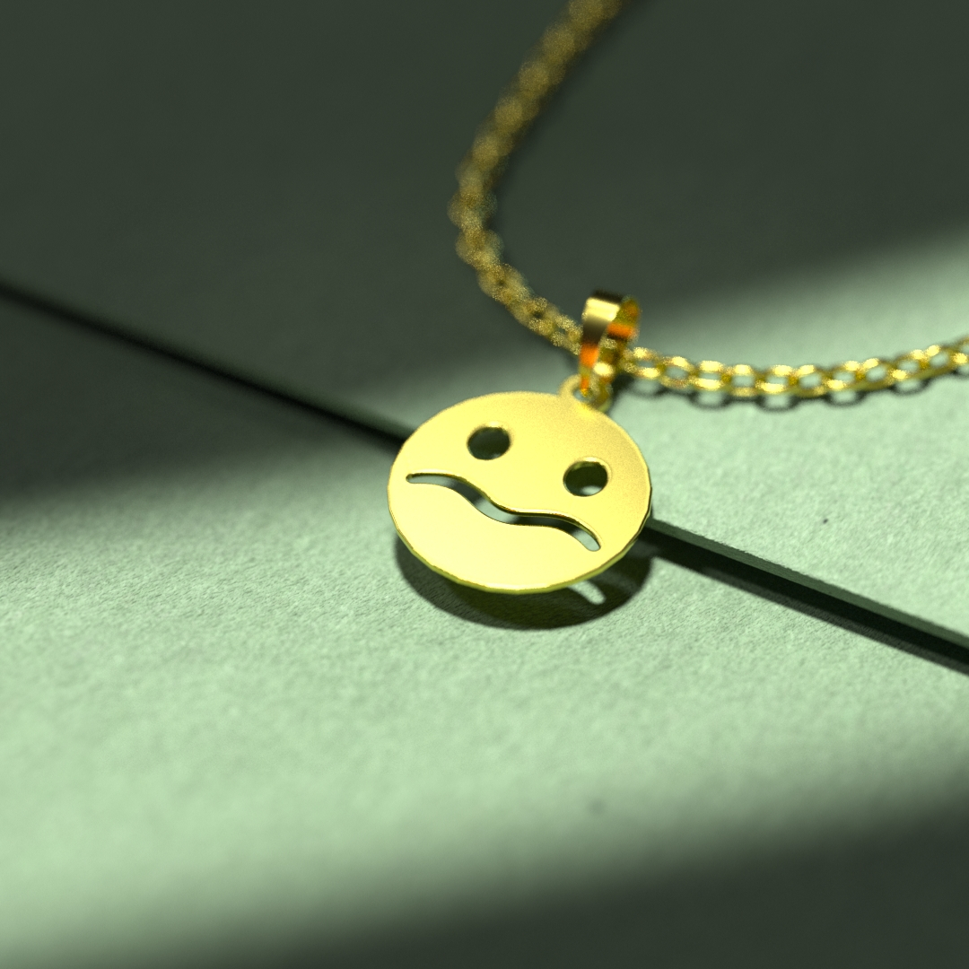گردنبند طلا 18 عیار زنانه مدوپد مدل ایموجی کد C3-1-1030