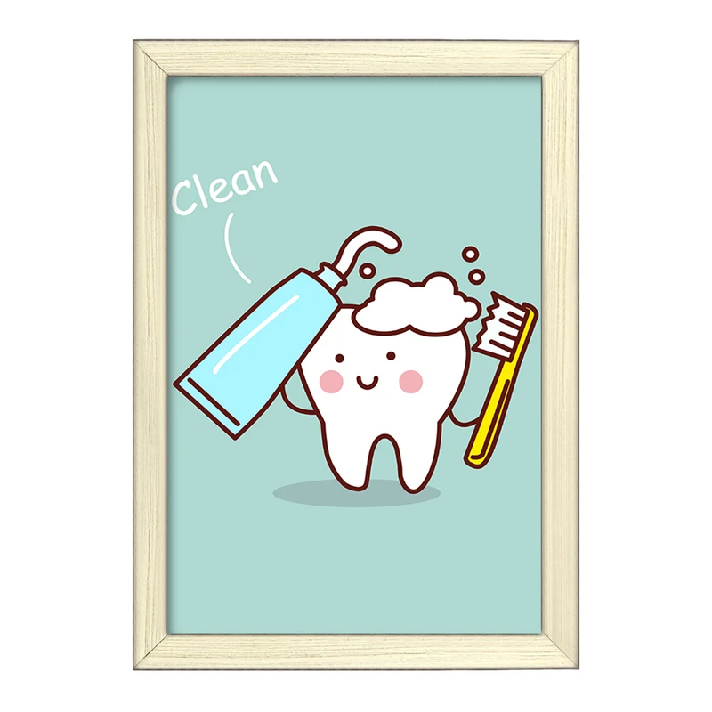تابلو خندالو طرح دندان و دندان پزشکی کودکانه کد 36701