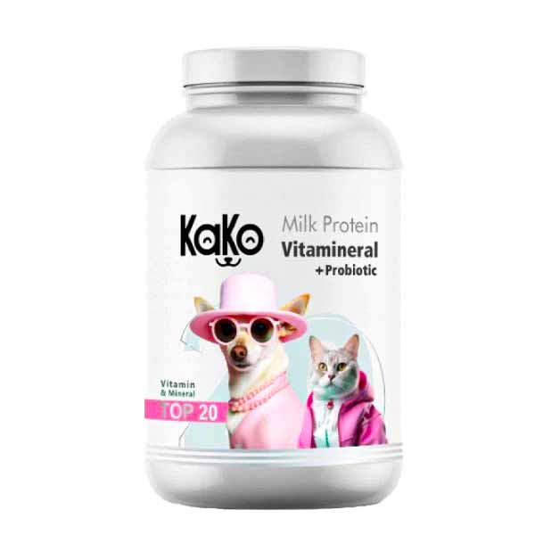 پودر سگ و گربه کاکو مدل پروبیوتیک ویتامینرال وزن 200 گرم