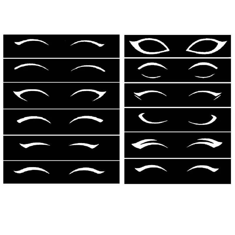 شابلون خط چشم مدل A01 بسته 12 عددی