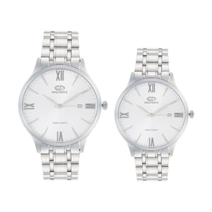 ست ساعت مچی عقربه ای سوئیس پرینس  زنانه و مردانه مدل 815 -SILVER S