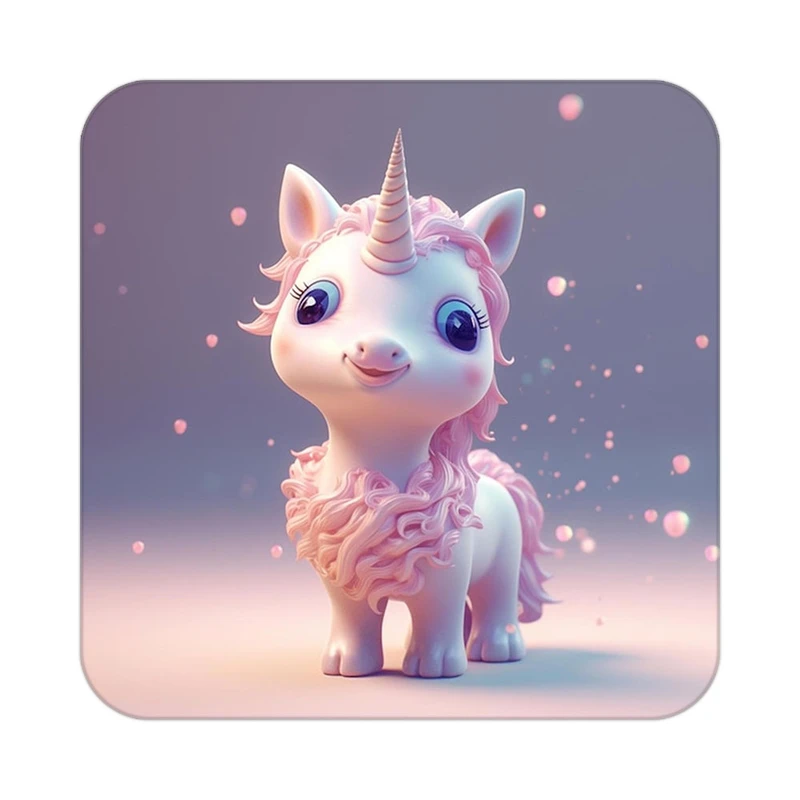 زیر لیوانی کاکتی طرح اسب تک شاخ و یونیکورن مدل mp29060