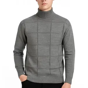پلیور یقه اسکی مردانه مدل چهارخانه کد 14