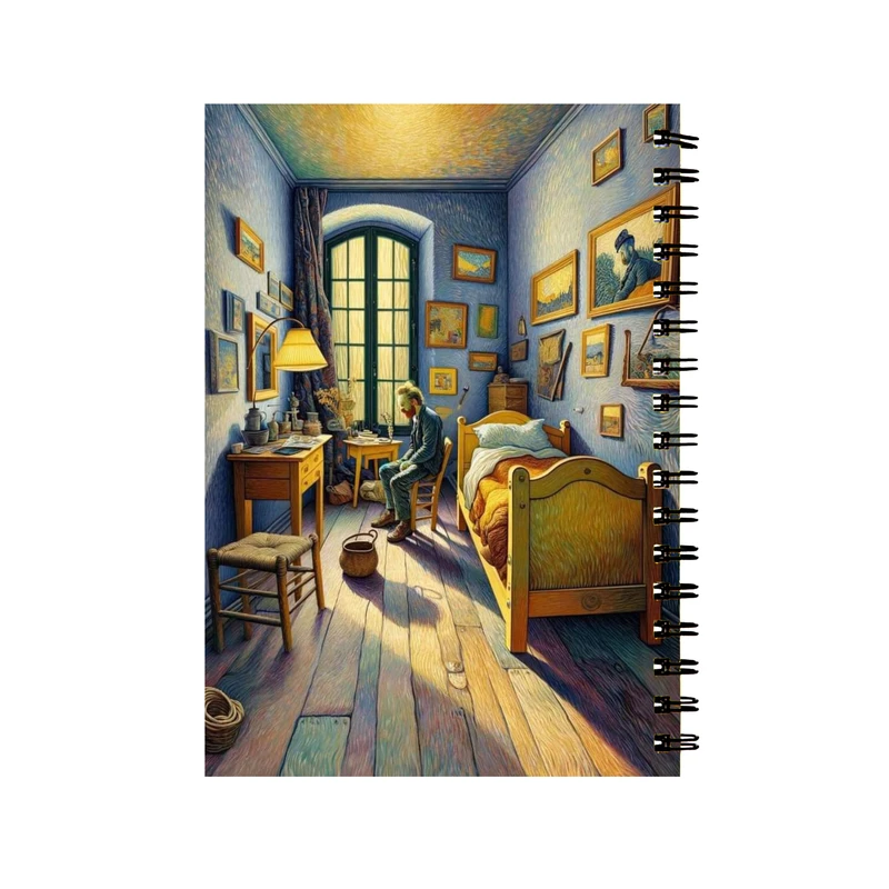 دفتر مشق 50 برگ طرح ونگوک شب پرستاره کد 2375