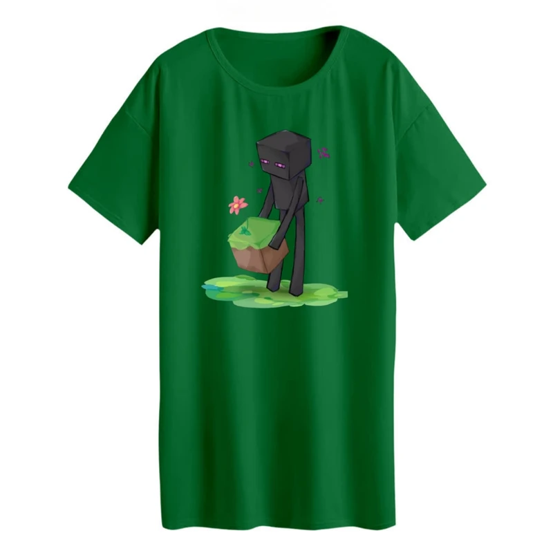 تی شرت لانگ زنانه مدل  ماینکرفت کد 19