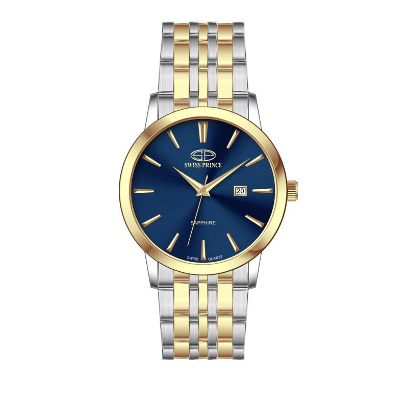 ساعت مچی عقربه‌ای کوارتز مردانه سوئیس پرینس مدل SP2026G.30.4