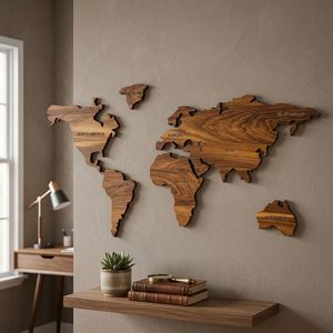 دیوارکوب طرح نقشه جهان کد 001