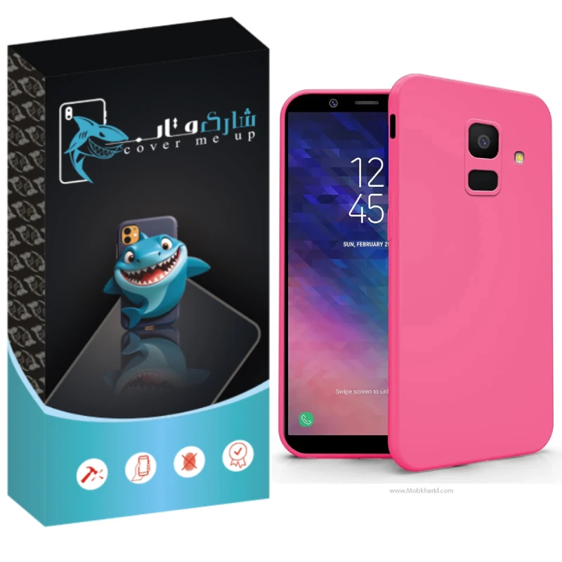 کاور شارک قاب مدل سیلیکونی مناسب برای گوشی موبایل سامسونگ Galaxy A6