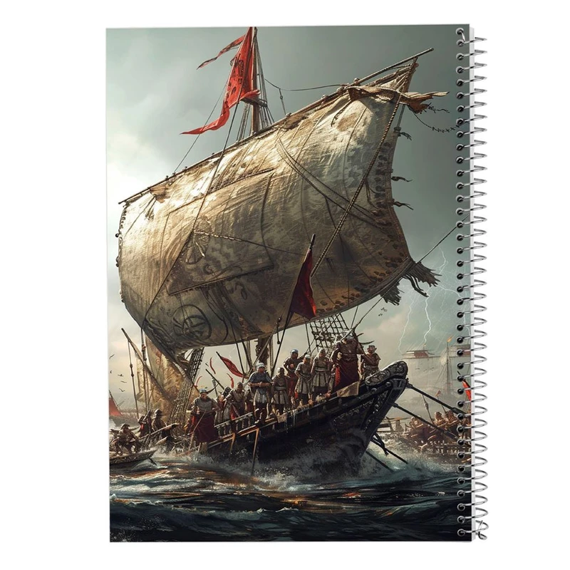 دفتر ژورنال نویسی 50 برگ مدوپد مدل نقطه ای طرح کشتی کد DF15130