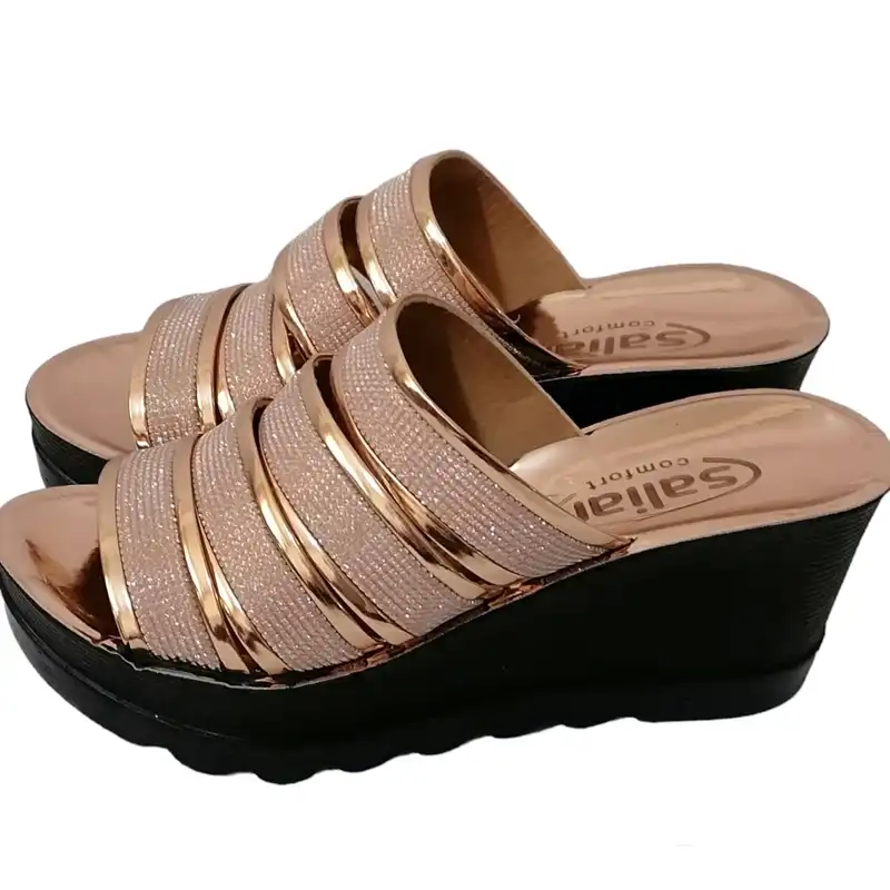 صندل زنانه مدل آرزو رنگ رزگلد