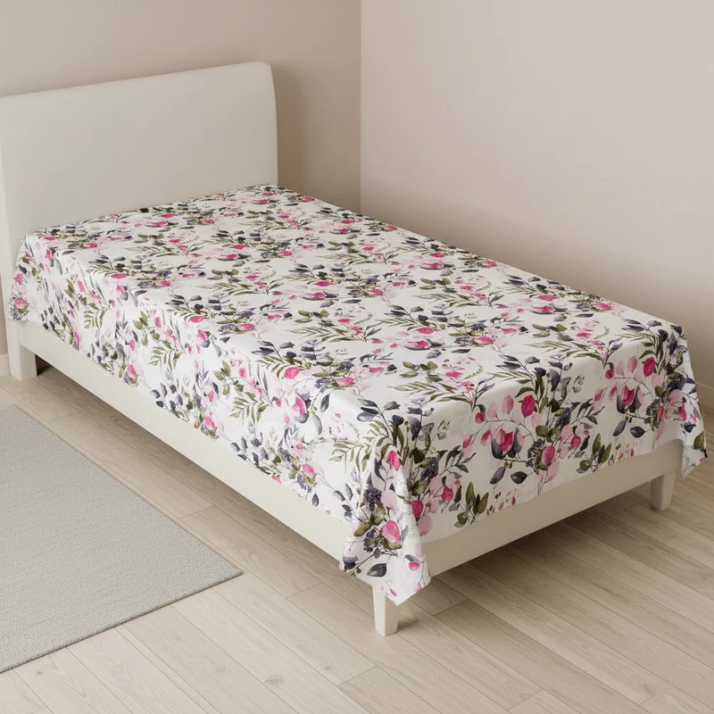 ملحفه فیلور آدنو مدل گلسار کد FI48 یک نفره سایز 140x240 سانتی‌متر