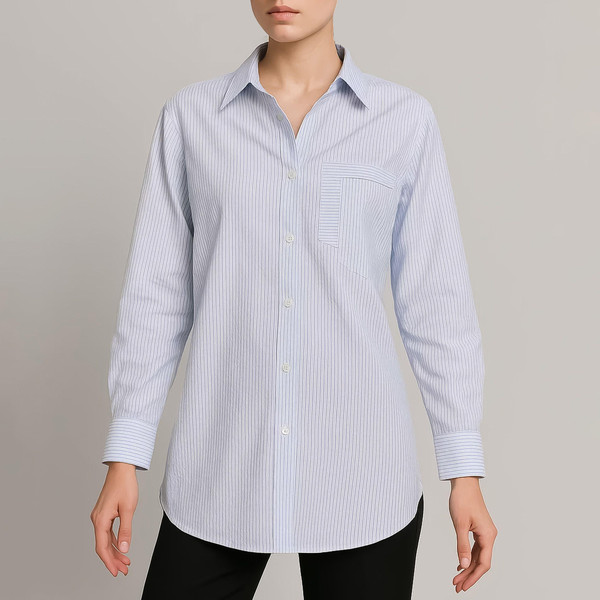 تونیک آستین بلند زنانه نیزل مدل 1248 رنگ آبی