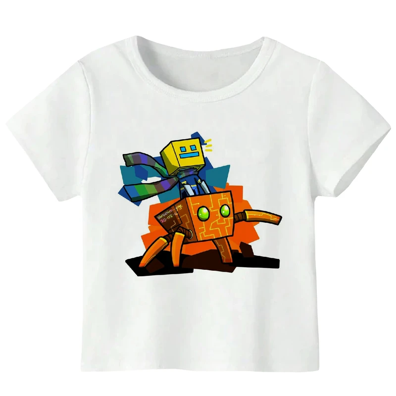 تی شرت آستین کوتاه دخترانه مدل ماینکرفت کد WS58