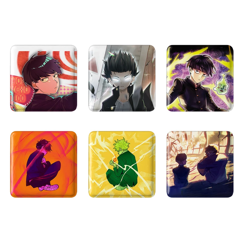مگنت خندالو طرح انیمه موب سایکو Mob Psycho 100 کد 1542A مجموعه 6 عددی