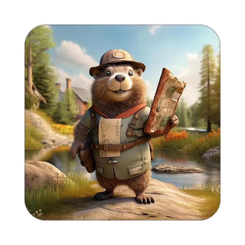 زیر لیوانی کاکتی طرح حیوانات کارتونی مدل mp27364