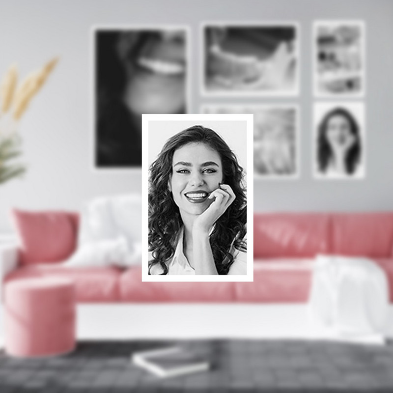 تابلو بکلیت طرح لبخند و مطب دندانپزشکی مدل W-1322 مجموعه 5 عددی