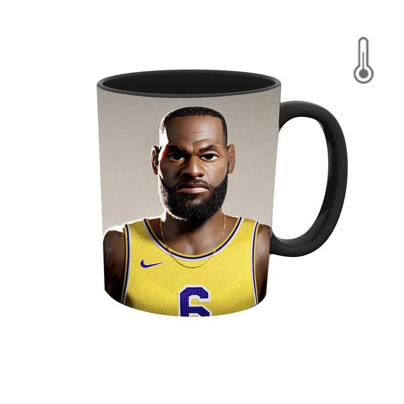 ماگ حرارتی طرح والپیپر لبران جیمز بسکتبال 