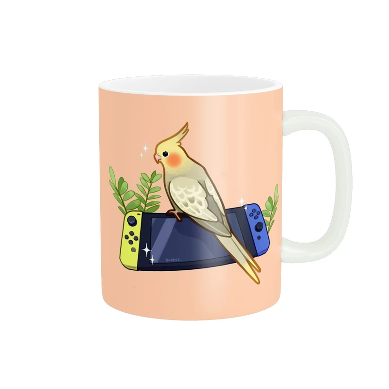 ماگ پاد آفرین مدل فانتزی طرح پرنده عروس هلندی کد p11163