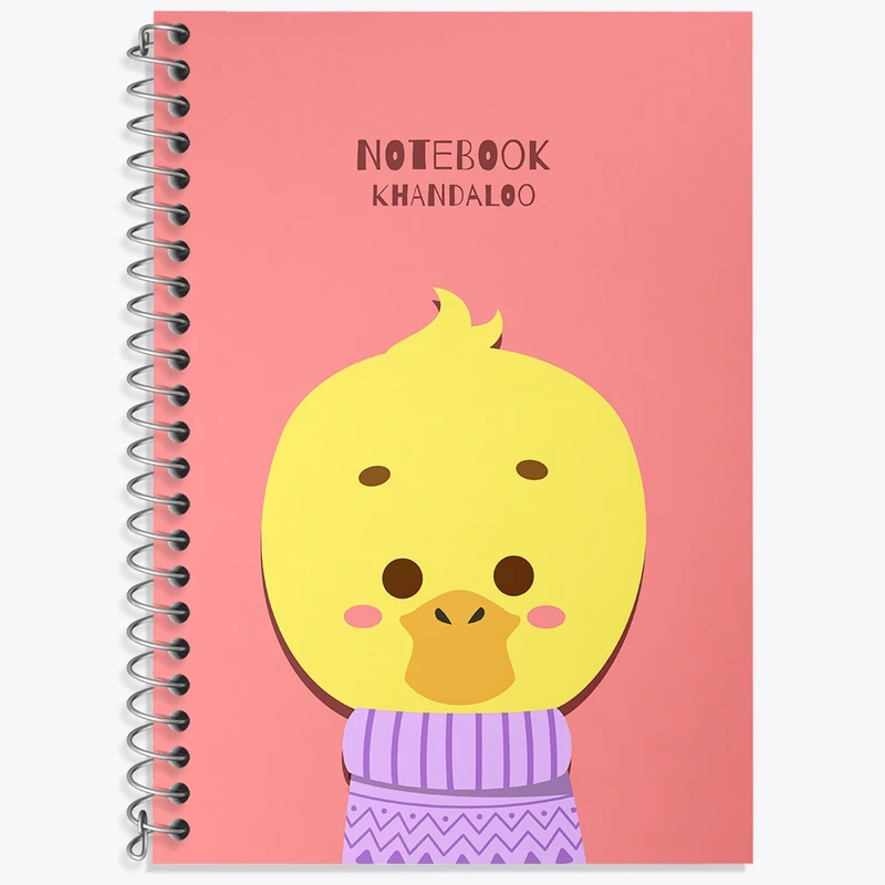 دفتر زبان 50 برگ خندالو مدل سه خط طرح اردک بامزه کد N1099