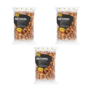 بادام درختی شور نچرال - 500 گرم بسته 3 عددی 