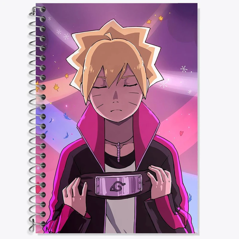 دفتر لغت 50 برگ خندالو مدل بوروتو اوزوماکی انیمه بوروتو Boruto کد 15713