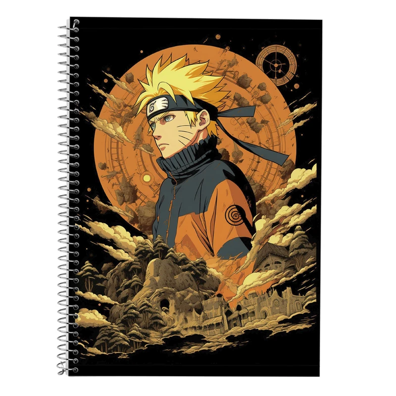 دفتر زبان 50 برگ مدوپد مدل سه خط طرح Naroto کد DF11137