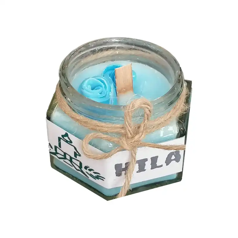 شمع لیوانی هیلا مدل شش ضلعی