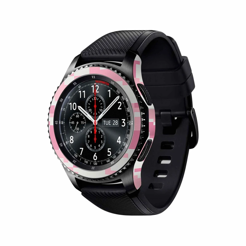 برچسب ماهوت طرح Army-Pink-pixel مناسب برای ساعت هوشمند سامسونگ Galaxy Gear S3 Frontier