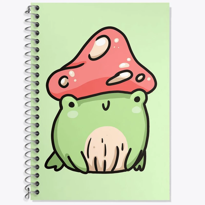 دفتر زبان 50 برگ خندالو مدل دو خط طرح قورباغه کد 29174