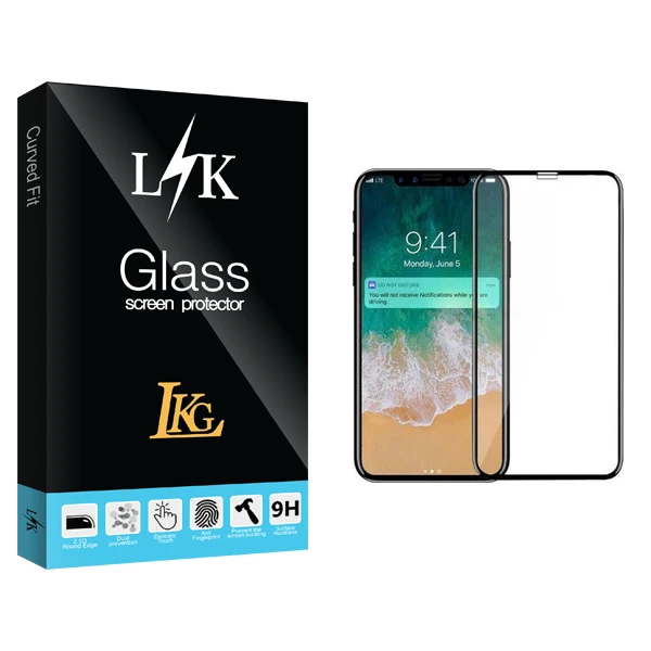 محافظ صفحه نمایش ال کا جی مدل LK Glass مناسب برای گوشی موبایل اپل iphone X