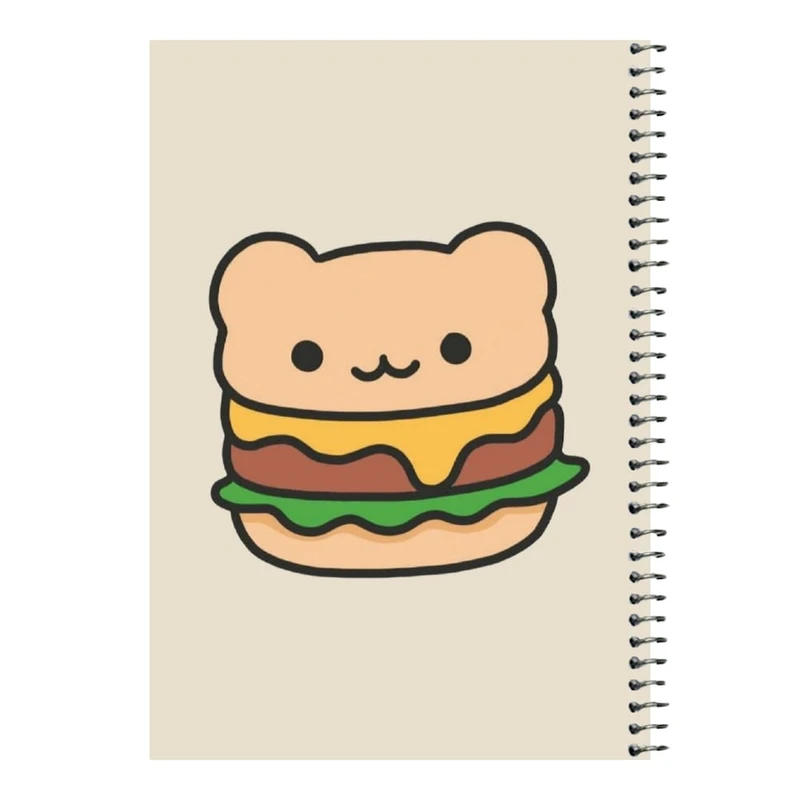 دفتر مشق 80 برگ اس جی مدل همبرگر   